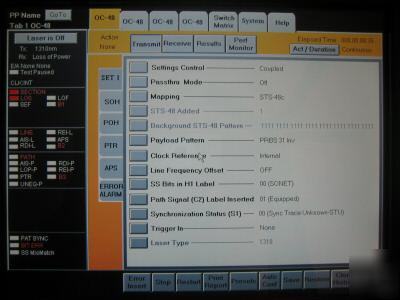 Digital lightwave nic plus 2.5G oc-48C sonet/sdh TESTX4