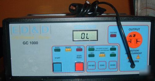 Ed&d GC1000 ground impedance tester gc 1000 millenium 