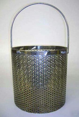 7 piece lot - stainless steel parts baskets