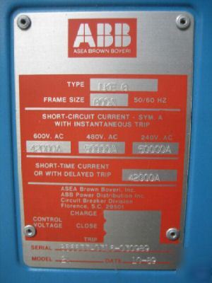 Abb 800 amp type lke-8 LKE8 mps-5G MPS5G trip 800/400
