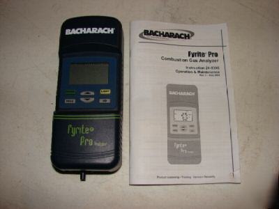 Bacharach combustion analyzer fyrite pro