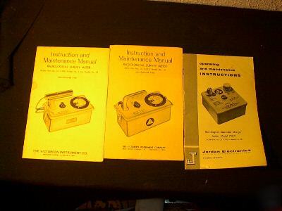 Instruction manuals geiger counter survey meter dosim.