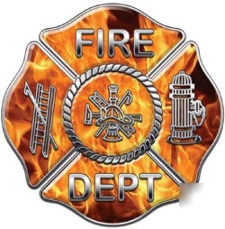 Maltese cross decal reflective 6