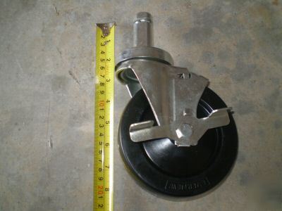 New 5 inch casters with brake qty 4 amco wheels