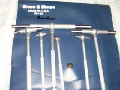 New 6 pc. (brown & sharpe) telescoping gages no. 591-20