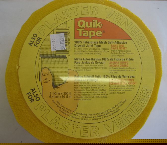 Quiktape fiberglass mesh drywall joint tape-qkt 01051Y