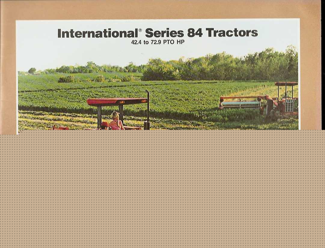 International series 84 tractors dealers sales brochure