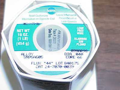 1 lb. roll - kester silver bearing lead-free solder
