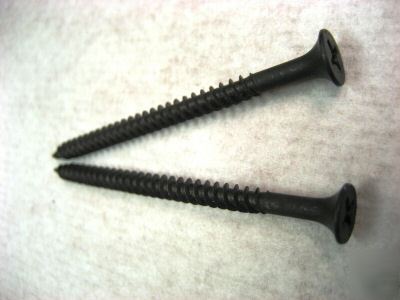 10 x 3-1/2 phillips fine thread drywall screws blk 1000