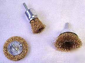 3 piece wire wheel brush set small