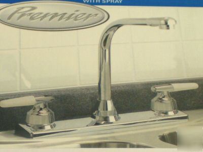 #FT09 - two handle hi-rise kitchen faucet with sprayer