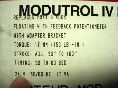 Honeywell proportional motor model M6284 d 4004