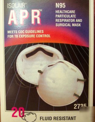 Masks-isolair respirator-surgical-work masks box 20