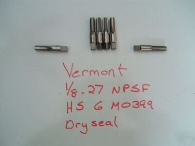 New 1/8-27 npsf 6 pipe taps hs 4 fl usa *free shipping*