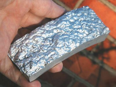 Ultrapure aluminum sample 99.9996% big 224 gms. 