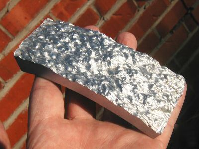 Ultrapure aluminum sample 99.9996% big 224 gms. 