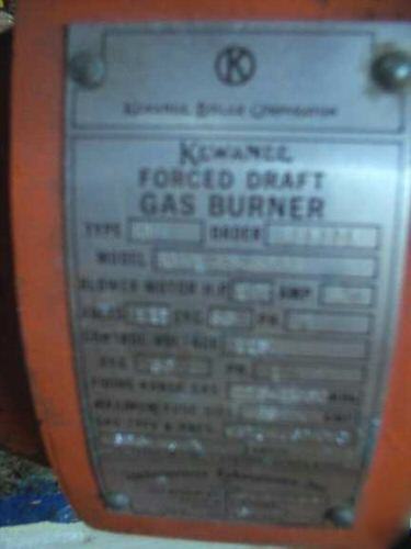 Waste oil or gas burner kewanee forced draft .5- 1.4MBH
