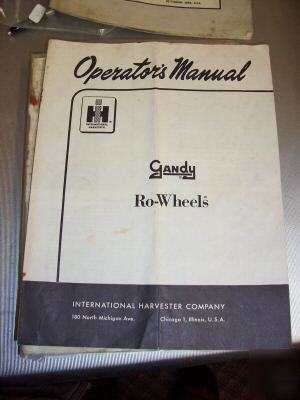  international harvester owners manual gandy ro-wheels