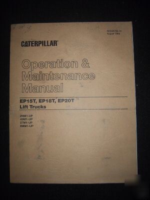 Caterpillar maintenance & operator's manual