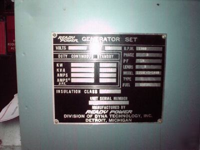 Detroit diesel generator ready power