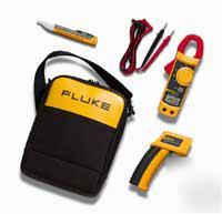 Fluke 62/322/1AC ir thermometer clamp meter & volt det.