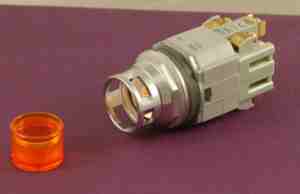 Idec ALFD29911DNA24V push button switch amber