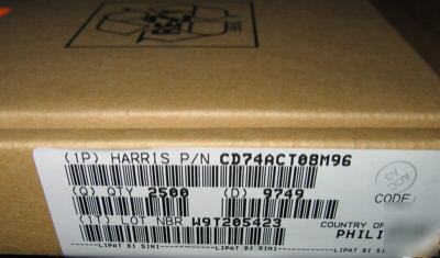 New CD74ACT08M96 harris 74ACT08 t/r 2500PCS harris 