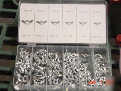 Wing nuts 150 pc assortment-plastic case $10.00 