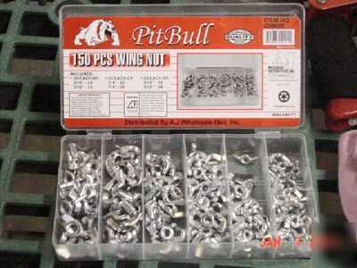 Wing nuts 150 pc assortment-plastic case $10.00 