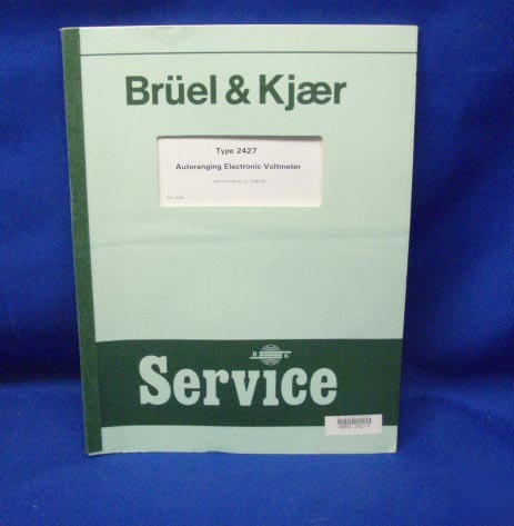 Bruel & kjaer type 2427 voltmeter service manual