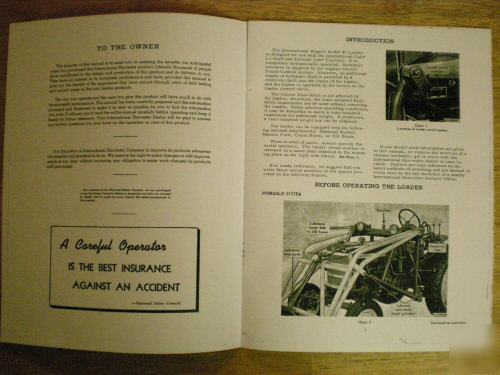Farmall international cub tractor wagner loader manual