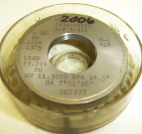 Fellows gear shaper cutter 36 teeth np 11.300 npa 14.5