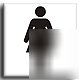 Ladies toilet sign - adh.vinyl-150X150MM(ge-044-ac)