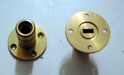 Lot of 2 waveguide adapters WR42 to 0.370 dia circular
