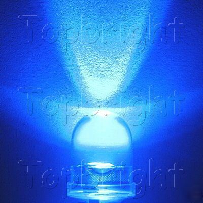 New 200 pcs 10MM 40Â° 5-chips blue led 100MA 130,000MCD 