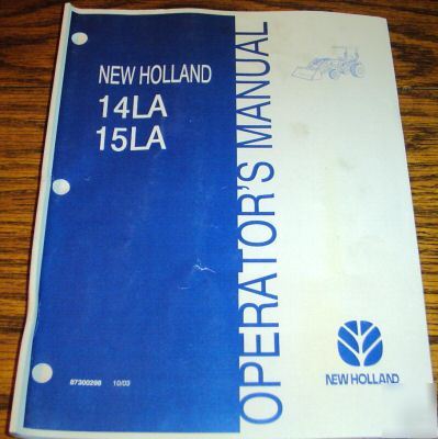 New holland TC29-33DA tractor loader operator's manual