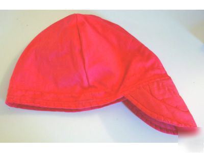 New solid fiery red welding hat 7 5/8 hats fitter