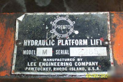 Presto lift hydraulic die lift forklift cart