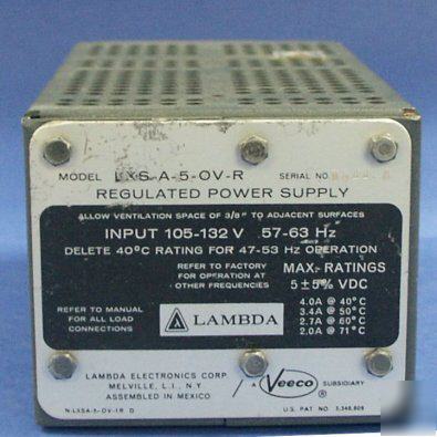 Used lambda lxs-a-5-ov-r 5-volt linear power supply
