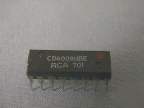 100 rca CD4009UBE 16 dip anlg. hex inv. buff./conv. ics