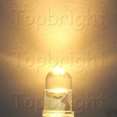 20 pc 0.5W 5MM 60Â° high power warm white led 60,000MCD