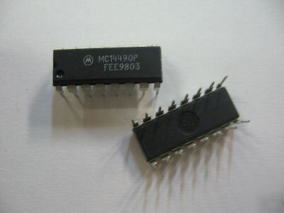 28PCS p/n MC14490P ; ic eliminator bounce hex 16DIP