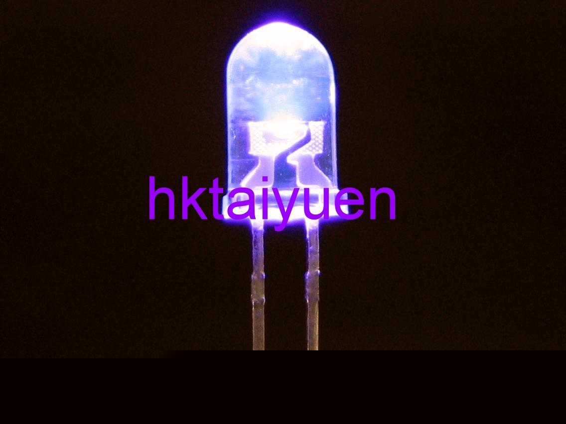 50X 3MM 2000MCD ultra violet uv led light free resistor