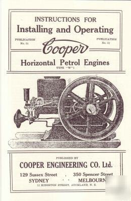 Cooper engines instructions and parts lists