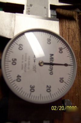 Dial caliper MITUTOYO12â€ with wooden case used