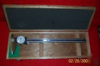 Dial caliper MITUTOYO12â€ with wooden case used