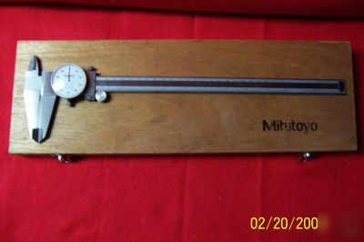 Dial caliper MITUTOYO12â€ with wooden case used