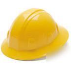 Full brim 4 pt. ratchet suspension hard hat-yellow