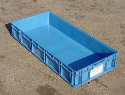 Hvy dty storage containers blue & gray