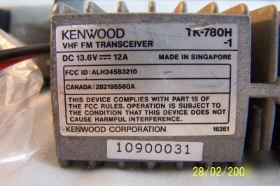 Kenwood TK780H 45 watt vhf mobile trunking or conv